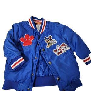 Nickelodeon Paw Patrol‎ Toddler Boys Blue Bomber Jacket 2T Chase Marshall Rubble